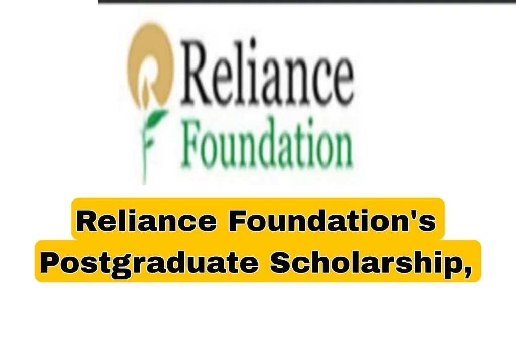 Reliance Foundation's Postgraduate ScholarshiP