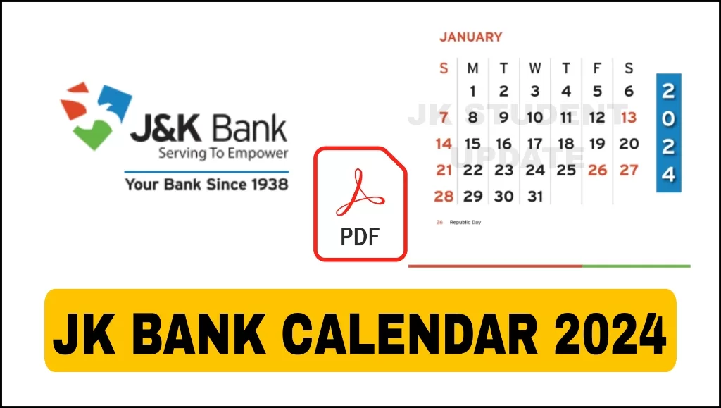 JK Bank Calendar 2024, Download Full PDF JK Student Update
