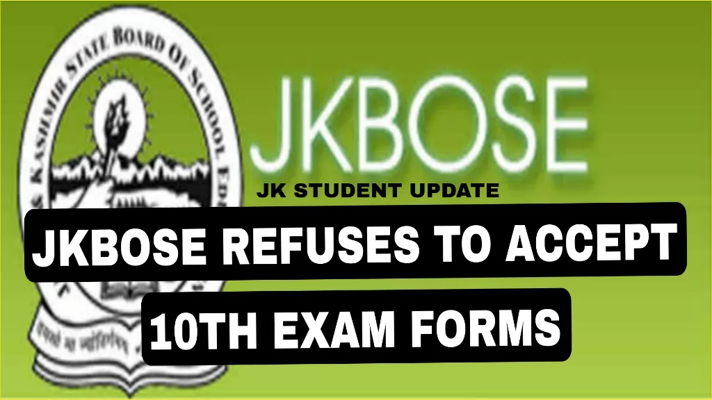 JKBOSE refuses to accept 10th Exam Forms