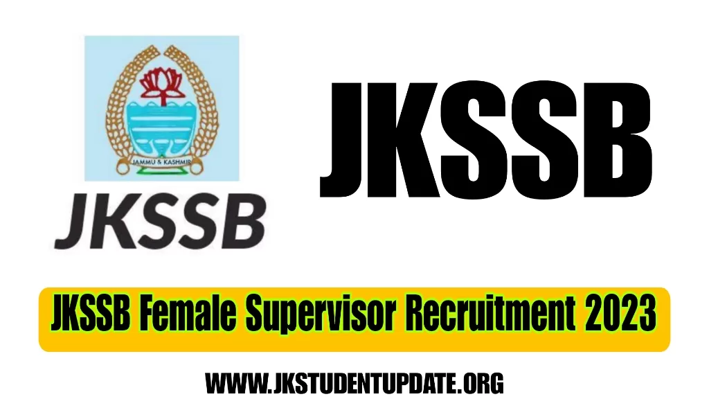JKSSB Female Supervisor Recruitment 2023