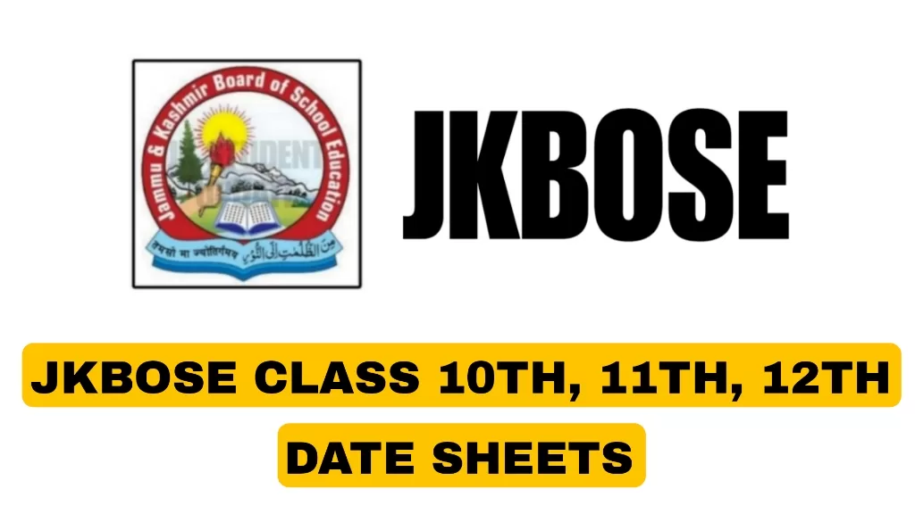JKBOSE Class 10th, 11th, 12th Date Sheets