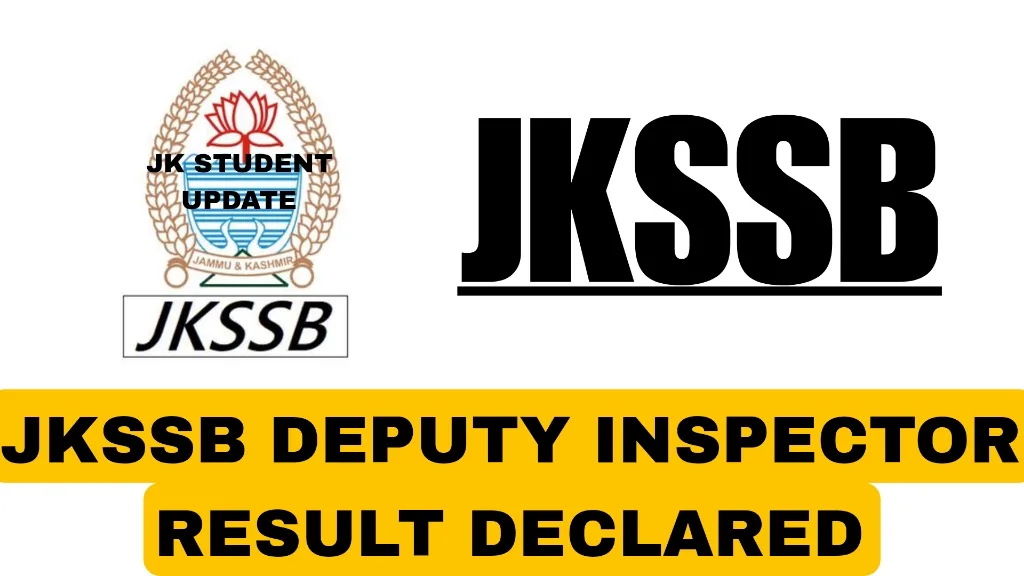 JKSSB Deputy Inspector Result Declared